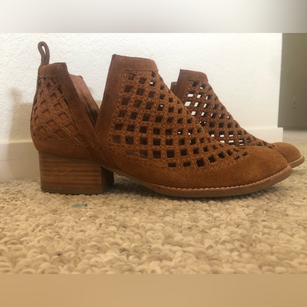 Jeffrey Campbell Cognac Suede Ankle Boot - image 1